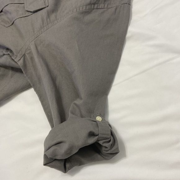 OLD NAVY,ON,MEN,GRAY,LINEN BLEND,BUTTON UP,LONG SLEEVE SHIRT.SIZE-XL. - Picture 11 of 13